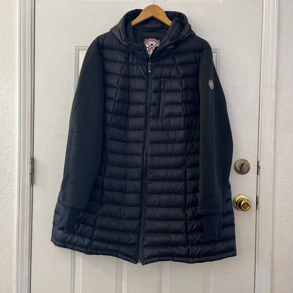 Halifax Woman's Plus-Size Black Puffer Packable Down-Filled Outdoor Jacket Sz 2x - Picture 2 of 13